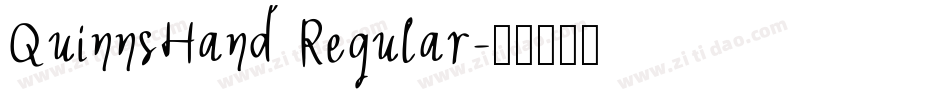 QuinnsHand Regular字体转换